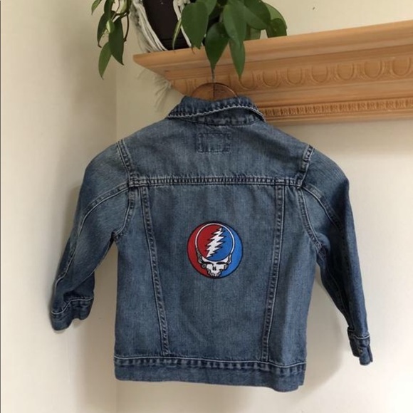 Other - Kids Denim Jacket ~ Embroidered Steal Your Face.